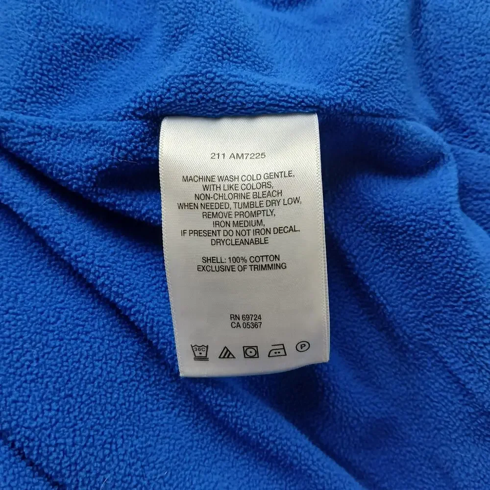 Columbia fleece-lined flannel shirt jacket mens M repaired blue white plaid